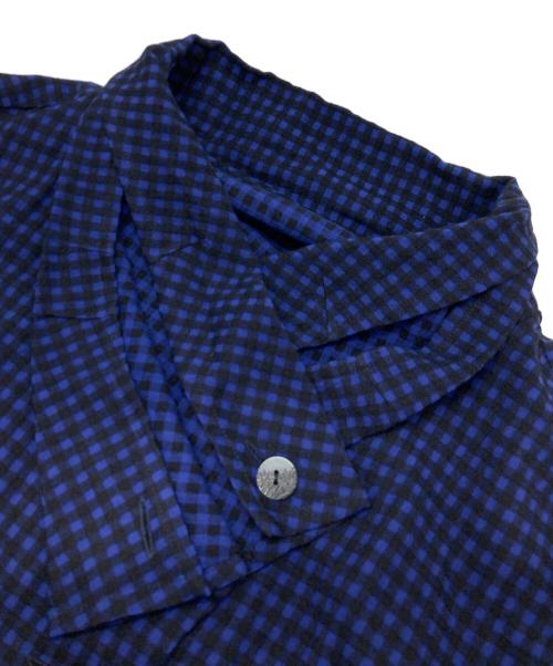 慈雨（ジウ）慈雨 (ジウ) 変形シャツ ブルー サイズ:40の古着・服飾アイテム