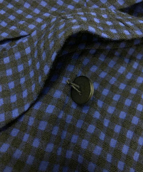 慈雨（ジウ）慈雨 (ジウ) 変形シャツ ブルー サイズ:40の古着・服飾アイテム