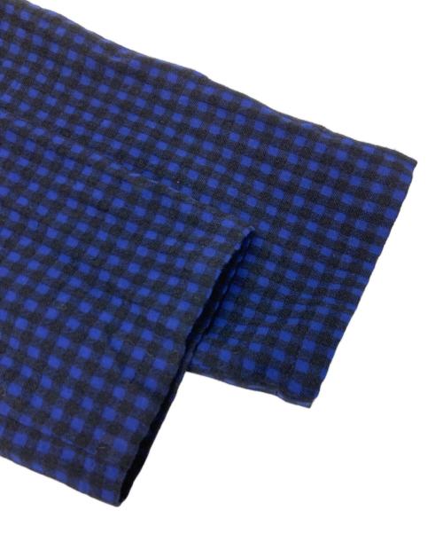 慈雨（ジウ）慈雨 (ジウ) 変形シャツ ブルー サイズ:40の古着・服飾アイテム