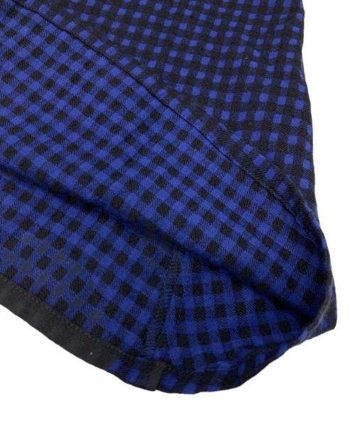 慈雨（ジウ）慈雨 (ジウ) 変形シャツ ブルー サイズ:40の古着・服飾アイテム