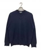 BROOKS BROTHERSブルックスブラザーズ）の古着「カシミヤVネックニット」｜ネイビー