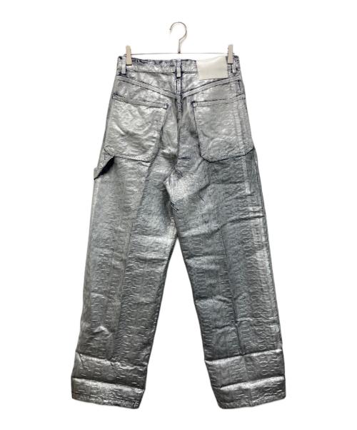 MARC JACOBS（マークジェイコブズ）MARC JACOBS (マークジェイコブズ) モノクロマチック モノグラム デニム オーバーサイズ ジーンズ シルバー サイズ:26の古着・服飾アイテム