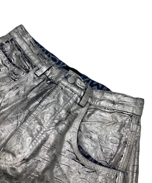 MARC JACOBS（マークジェイコブズ）MARC JACOBS (マークジェイコブズ) モノクロマチック モノグラム デニム オーバーサイズ ジーンズ シルバー サイズ:26の古着・服飾アイテム