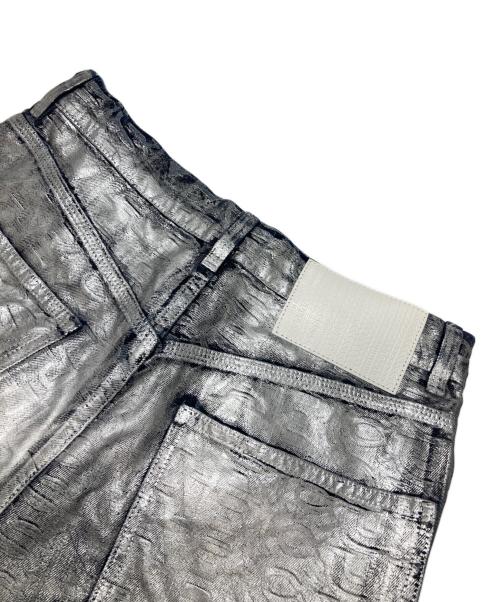 MARC JACOBS（マークジェイコブズ）MARC JACOBS (マークジェイコブズ) モノクロマチック モノグラム デニム オーバーサイズ ジーンズ シルバー サイズ:26の古着・服飾アイテム