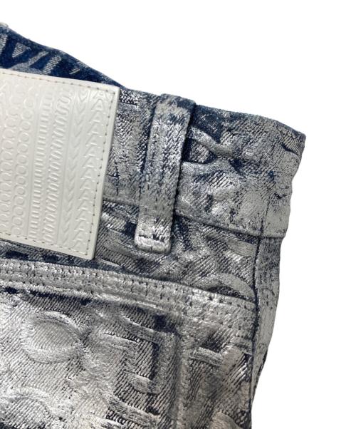 MARC JACOBS（マークジェイコブズ）MARC JACOBS (マークジェイコブズ) モノクロマチック モノグラム デニム オーバーサイズ ジーンズ シルバー サイズ:26の古着・服飾アイテム