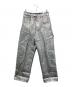 MARC JACOBS（マークジェイコブズ）の古着「モノクロマチック モノグラム デニム オーバーサイズ ジーンズ」｜シルバー
