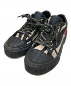 MARC JACOBSマークジェイコブズ）の古着「ゼブラ柄ローカットスニーカー」｜ベージュ×ブラック