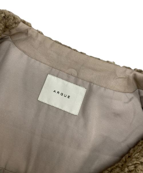 ARGUE（アーギュ）ARGUE (アーギュ) ボアコート ブラウン サイズ:FREEの古着・服飾アイテム