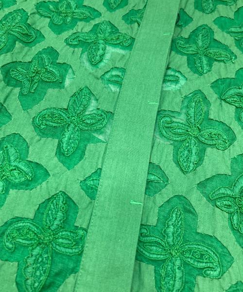 pheeta（フィータ）pheeta (フィータ) アップリケバンドカラーシャツ グリーン サイズ:FREEの古着・服飾アイテム