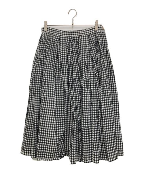 R&D.M.Co-OLDMAN'S TAILOR（オールドマンズテーラー）R&D.M.Co-OLDMAN'S TAILOR (オールドマンズテーラー) コットンシルクギンガムチェックスカート グレー サイズ:Mの古着・服飾アイテム