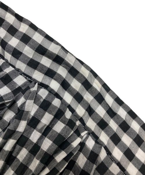 R&D.M.Co-OLDMAN'S TAILOR（オールドマンズテーラー）R&D.M.Co-OLDMAN'S TAILOR (オールドマンズテーラー) コットンシルクギンガムチェックスカート グレー サイズ:Mの古着・服飾アイテム