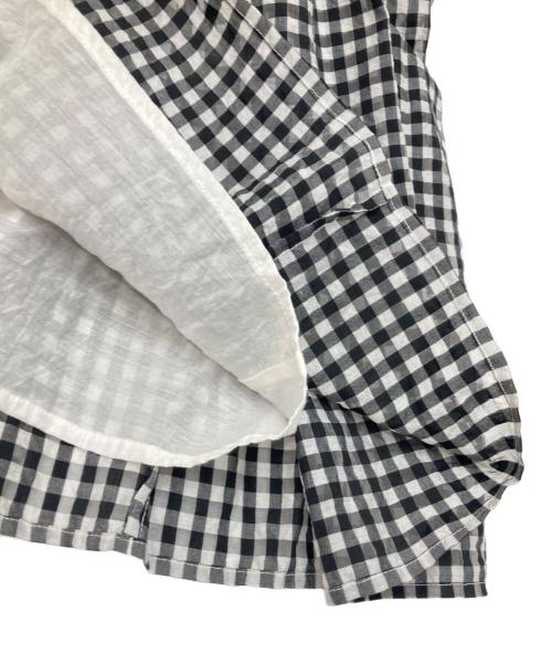 R&D.M.Co-OLDMAN'S TAILOR（オールドマンズテーラー）R&D.M.Co-OLDMAN'S TAILOR (オールドマンズテーラー) コットンシルクギンガムチェックスカート グレー サイズ:Mの古着・服飾アイテム
