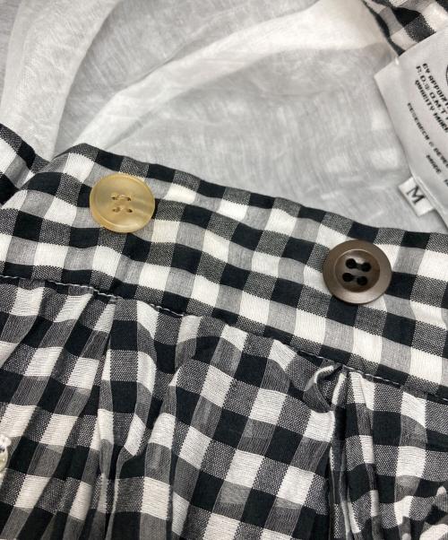 R&D.M.Co-OLDMAN'S TAILOR（オールドマンズテーラー）R&D.M.Co-OLDMAN'S TAILOR (オールドマンズテーラー) コットンシルクギンガムチェックスカート グレー サイズ:Mの古着・服飾アイテム