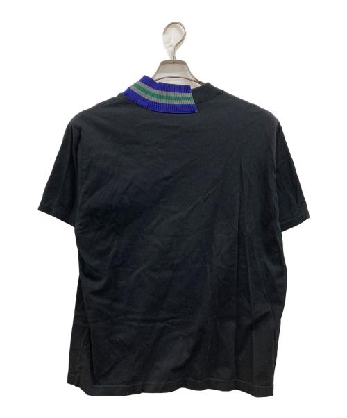 kolor/BEACON（カラービーコン）kolor/BEACON (カラービーコン) 襟デザインVネックTシャツ ブラック サイズ:2の古着・服飾アイテム