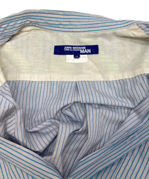 JUNYA WATANABE MAN（ジュンヤワタナベマン）JUNYA WATANABE MAN (ジュンヤワタナベマン) ストライプシャツ ブルー サイズ:Mの古着・服飾アイテム