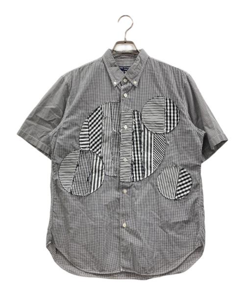 COMME des GARCONS HOMME（コムデギャルソン オム）COMME des GARCONS HOMME (コムデギャルソン オム) チェックパッチワークパターンシャツ グレー サイズ:Mの古着・服飾アイテム