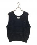 LE GLAZIKル グラジック）の古着「ニットベスト」｜ブラック