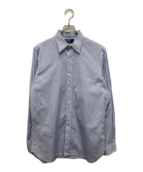 POLO RALPH LAUREN（ポロ・ラルフローレン）POLO RALPH LAUREN (ポロ・ラルフローレン) ストライプシャツ ブルー サイズ:15 1/2-35の古着・服飾アイテム