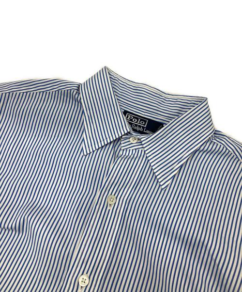 POLO RALPH LAUREN（ポロ・ラルフローレン）POLO RALPH LAUREN (ポロ・ラルフローレン) ストライプシャツ ブルー サイズ:15 1/2-35の古着・服飾アイテム