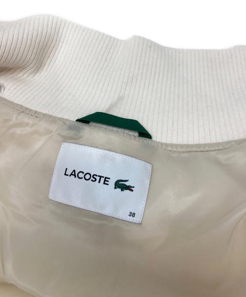 LACOSTE（ラコステ）LACOSTE (ラコステ) リブニットスタンドカラーボアジャケット ホワイト サイズ:38の古着・服飾アイテム