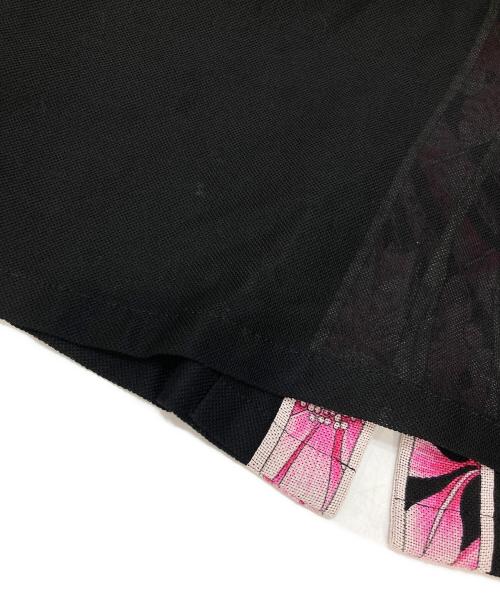 LEONARD FASHION（レオナールファッション）LEONARD FASHION (レオナールファッション) 花柄切替テーラードジャケット ブラック サイズ:9Rの古着・服飾アイテム