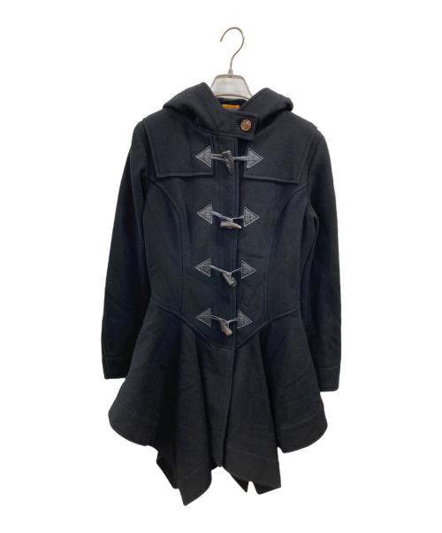 Vivienne Westwood RED LABEL（ヴィヴィアンウエストウッドレッドレーベル）Vivienne Westwood RED LABEL (ヴィヴィアンウエストウッドレッドレーベル) 変形フレアダッフルコート ブラック サイズ:2の古着・服飾アイテム