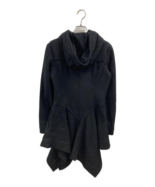 Vivienne Westwood RED LABEL（ヴィヴィアンウエストウッドレッドレーベル）Vivienne Westwood RED LABEL (ヴィヴィアンウエストウッドレッドレーベル) 変形フレアダッフルコート ブラック サイズ:2の古着・服飾アイテム