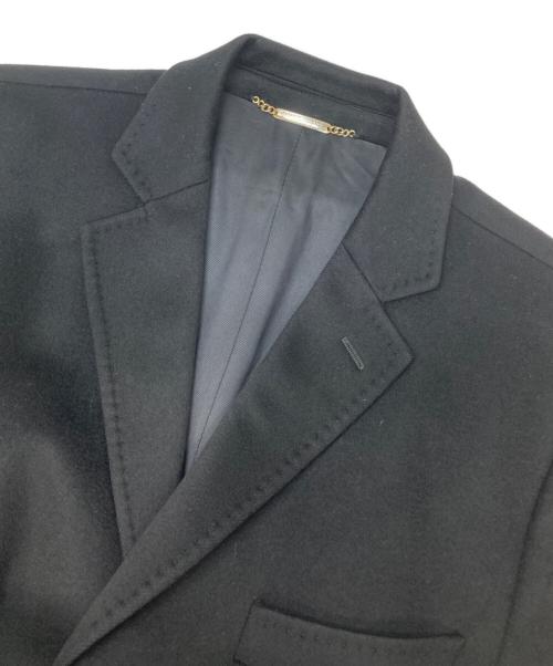 DOLCE & GABBANA（ドルチェ＆ガッバーナ）DOLCE & GABBANA (ドルチェ＆ガッバーナ) カシミヤ混チェスターコート ブラック サイズ:48の古着・服飾アイテム