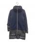 HERNO（ヘルノ）の古着「ニット切替レイヤードロングダウンジャケット」｜ネイビー