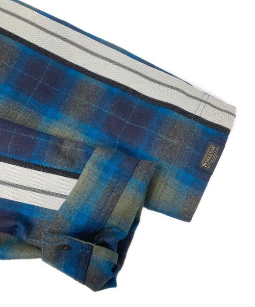 PENDLETON（ペンドルトン）PENDLETON (ペンドルトン) CONVERSE TOKYO (コンバーストウキョウ) SIDE LINE CHECKED JACKET ブルー サイズ:2の古着・服飾アイテム