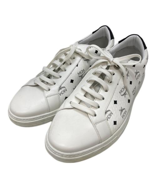 MCM（エムシーエム）MCM (エムシーエム) ロゴローカットスニーカー ホワイト サイズ:42の古着・服飾アイテム