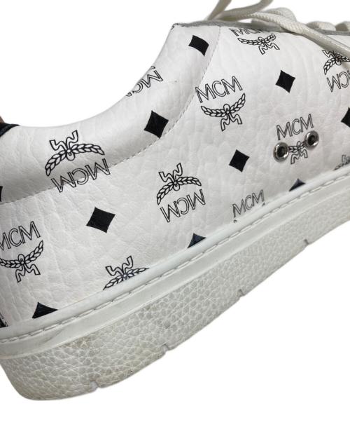 MCM（エムシーエム）MCM (エムシーエム) ロゴローカットスニーカー ホワイト サイズ:42の古着・服飾アイテム