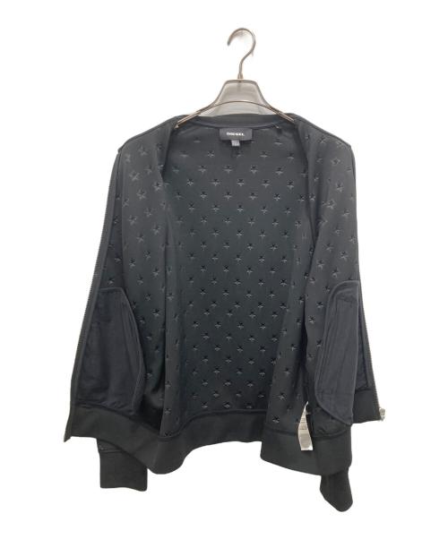 DIESEL（ディーゼル）DIESEL (ディーゼル) 星柄ジップブルゾン ブラック サイズ:Lの古着・服飾アイテム