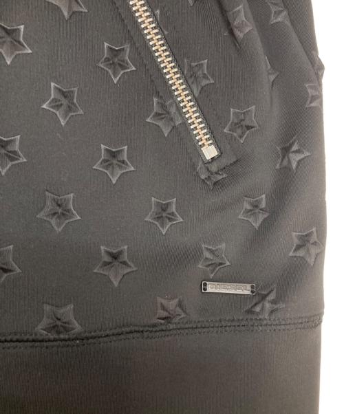 DIESEL（ディーゼル）DIESEL (ディーゼル) 星柄ジップブルゾン ブラック サイズ:Lの古着・服飾アイテム