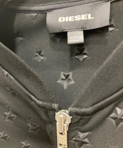 DIESEL（ディーゼル）DIESEL (ディーゼル) 星柄ジップブルゾン ブラック サイズ:Lの古着・服飾アイテム