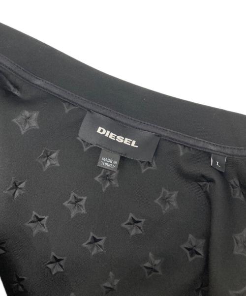 DIESEL（ディーゼル）DIESEL (ディーゼル) 星柄ジップブルゾン ブラック サイズ:Lの古着・服飾アイテム