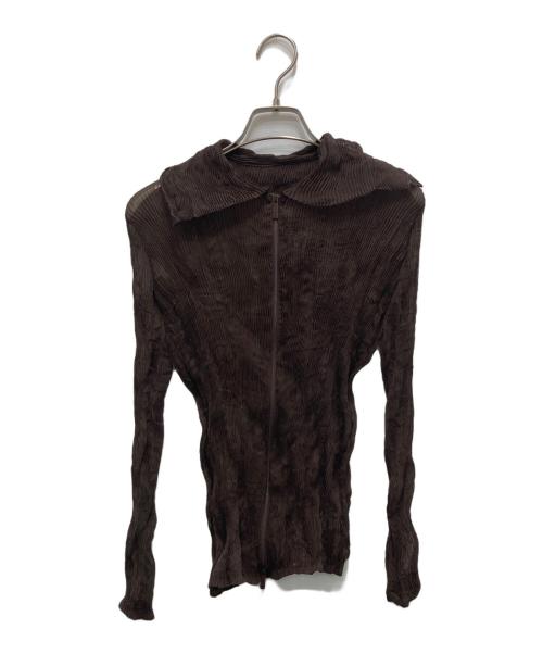ISSEY MIYAKE（イッセイミヤケ）ISSEY MIYAKE (イッセイミヤケ) CHIFFON TWIST 1 ダークブラウン サイズ:2の古着・服飾アイテム