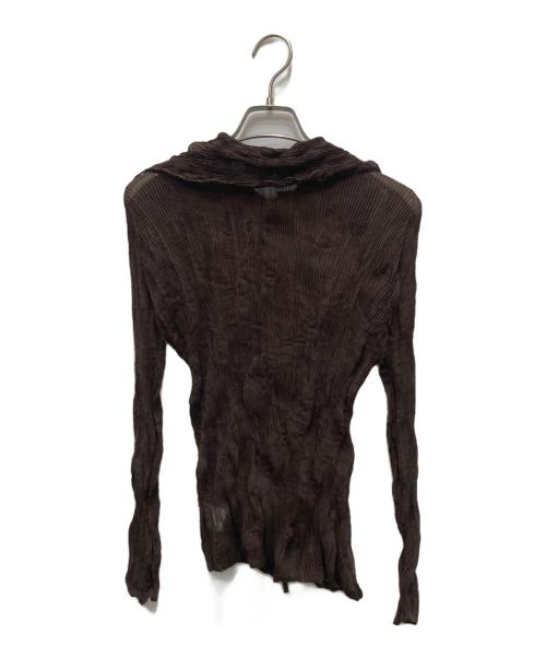 ISSEY MIYAKE（イッセイミヤケ）ISSEY MIYAKE (イッセイミヤケ) CHIFFON TWIST 1 ダークブラウン サイズ:2の古着・服飾アイテム
