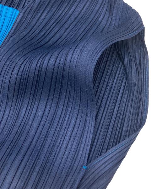 PLEATS PLEASE（プリーツプリーズ）PLEATS PLEASE (プリーツプリーズ) MODULE Dress ブルー×ネイビー サイズ:3の古着・服飾アイテム