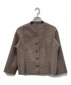 support surfaceサポートサーフェス）の古着「ノーカラージャケット」｜ブラウン