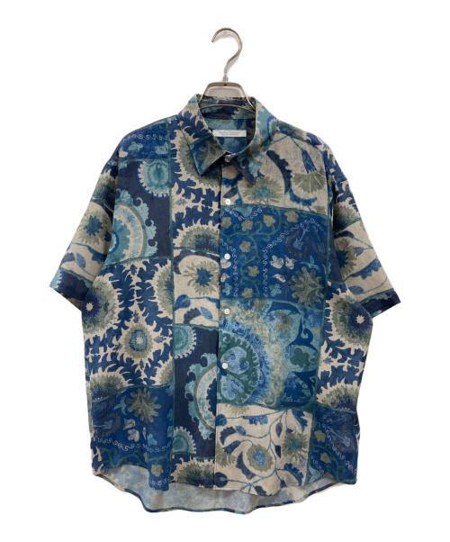 JOURNAL STANDARD（ジャーナルスタンダード）JOURNAL STANDARD (ジャーナルスタンダード) EVALET LIGHTメッシュ ウォッシャブル モダンシャツ ブルー サイズ:Sの古着・服飾アイテム