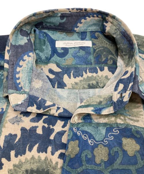 JOURNAL STANDARD（ジャーナルスタンダード）JOURNAL STANDARD (ジャーナルスタンダード) EVALET LIGHTメッシュ ウォッシャブル モダンシャツ ブルー サイズ:Sの古着・服飾アイテム
