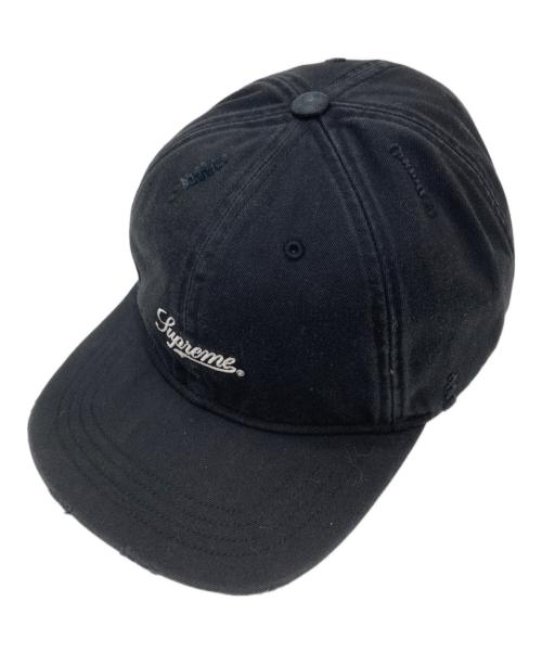 SUPREME（シュプリーム）Supreme (シュプリーム) Distressed Script 6-Panel Black ブラックの古着・服飾アイテム