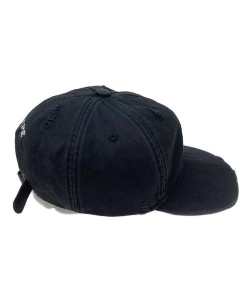 SUPREME（シュプリーム）Supreme (シュプリーム) Distressed Script 6-Panel Black ブラックの古着・服飾アイテム