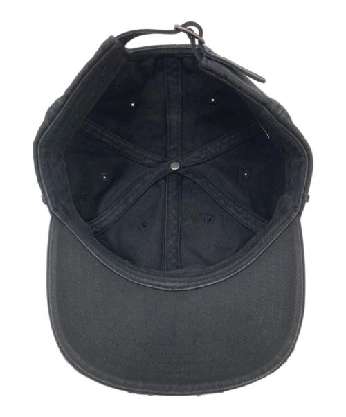 SUPREME（シュプリーム）Supreme (シュプリーム) Distressed Script 6-Panel Black ブラックの古着・服飾アイテム