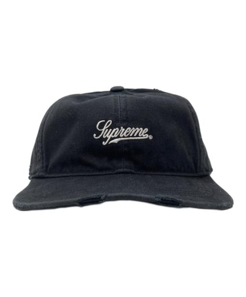 SUPREME（シュプリーム）Supreme (シュプリーム) Distressed Script 6-Panel Black ブラックの古着・服飾アイテム