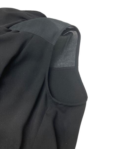 ENFOLD（エンフォルド）ENFOLD (エンフォルド) CAPE−SLEEVE DRESS ブラック サイズ:36の古着・服飾アイテム