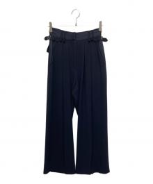 ritsuko karita（リツコカリタ）の古着「satin tuck slacks」｜ネイビー