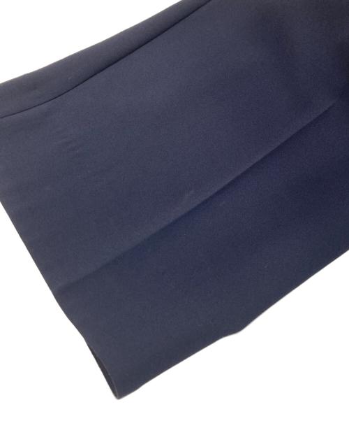 ritsuko karita（リツコカリタ）ritsuko karita (リツコカリタ) satin tuck slacks ネイビーの古着・服飾アイテム
