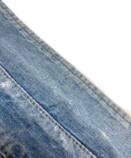 MYTHINKS（マイシンクス）MYTHINKS (マイシンクス) レーヨンシルクダメージウエスタンデニムシャツ インディゴ サイズ:Lの古着・服飾アイテム
